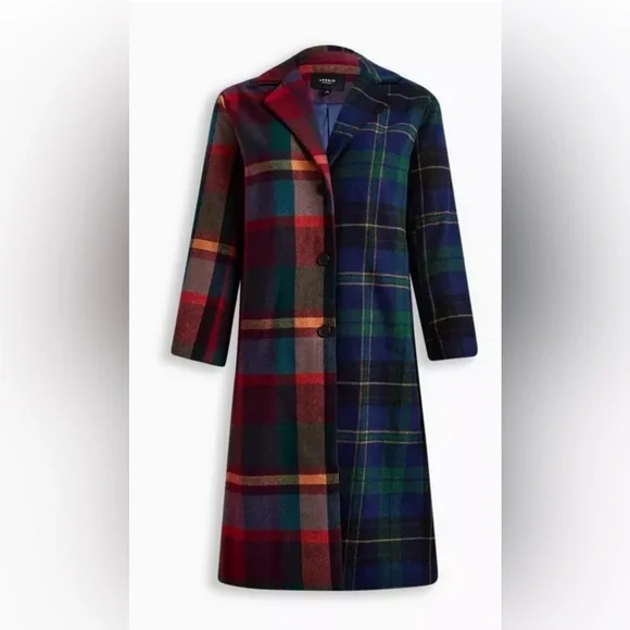 TORRID - Dual Plaid Wool Coat - 3XL - Picture 3 of 10